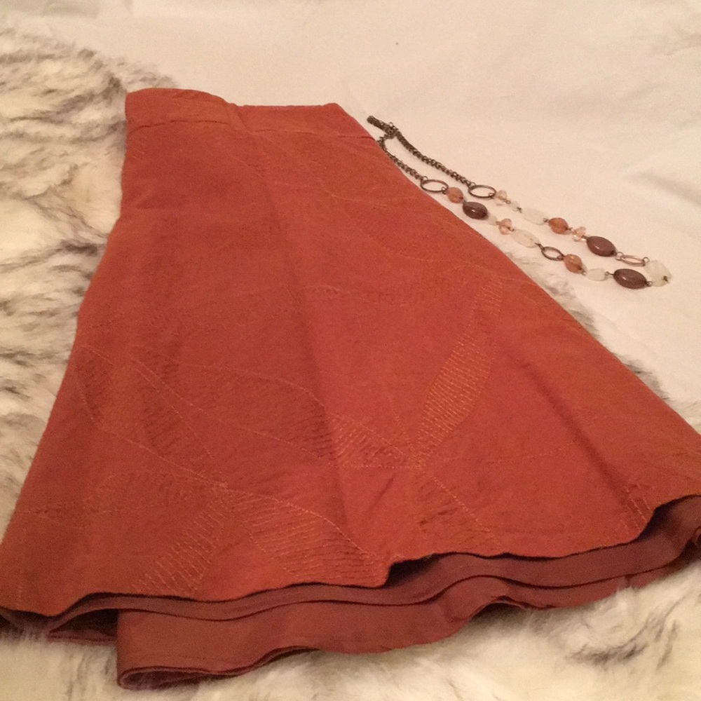 Christoper & Banks Rust lining skirt - Picture 2 of 3